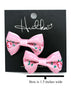 Pink Rose Bow Tie Earrings