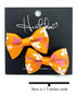 Orange Butterfly Bow Tie Earrings