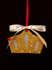 Ruby and Gold Crown Christmas Ornament