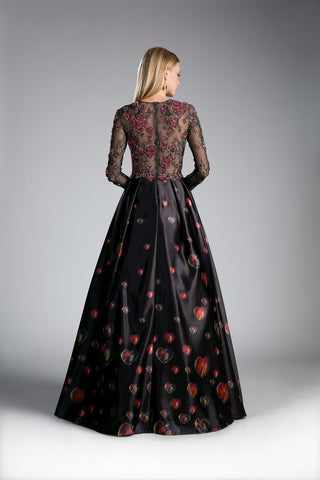 Queen of Hearts Long Sleeve Gown