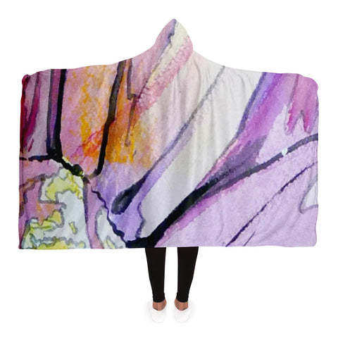 Sunflower Print Hooded Blanket by Heather French Henry